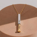 Personalized Women Pull-Out Bar Necklace, Customized Name Engraving Pendant, Mother's Day Gift for Mom, Anniversary Jewelry Gift for Her